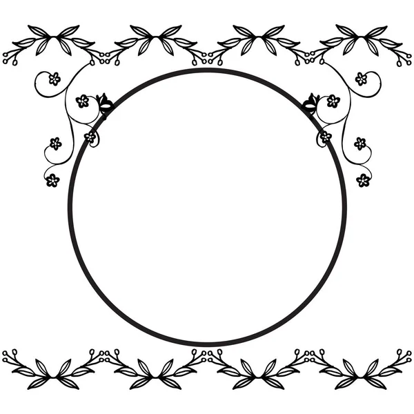 Kartenform mit dekorativer Blumenrahmen-Silhouette. Vektor — Stockvektor