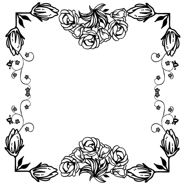 Плакат дизайн для милой рамки цветок розы, пространство для вашего текста. Вектор — стоковый вектор