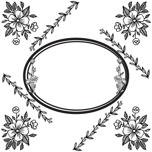 Fondo abstracto con multitud de marco floral de hoja. Vector — Archivo Imágenes Vectoriales