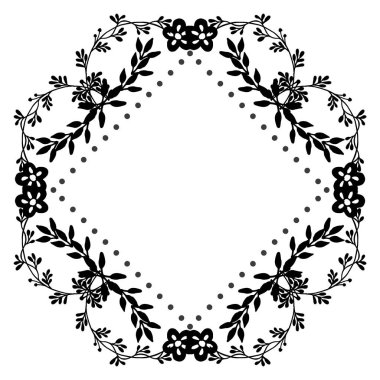 Kart, dekoratif çerçeve, sevimli çiçekler ile duvar kağıdı elemanı. Vektör