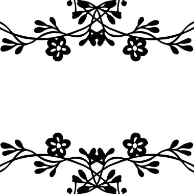 Kart, dekoratif çerçeve, sevimli çiçekler ile duvar kağıdı elemanı. Vektör