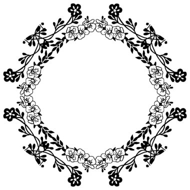 Çiçek deseni tasarımı, dekorasyon çelenk çerçevesi, tebrik kartı ve davetiye. Vektör