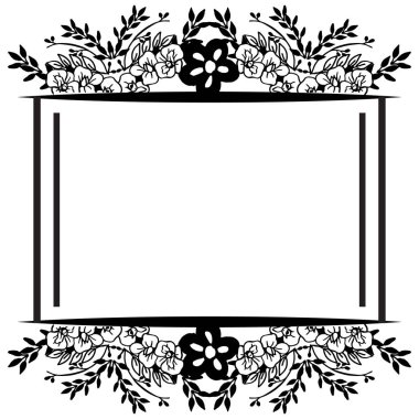 Kart, dekoratif çerçeve, sevimli çiçekler ile duvar kağıdı elemanı. Vektör