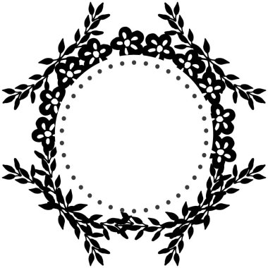 Güzel çiçek çerçevesi, stil benzersiz ile Vintage çerçeve, kart dekorasyon şablonu için. Vektör