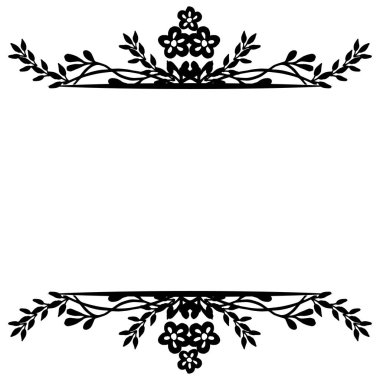 Vintage kart, güzel süs çiçek çerçevesi. Vektör