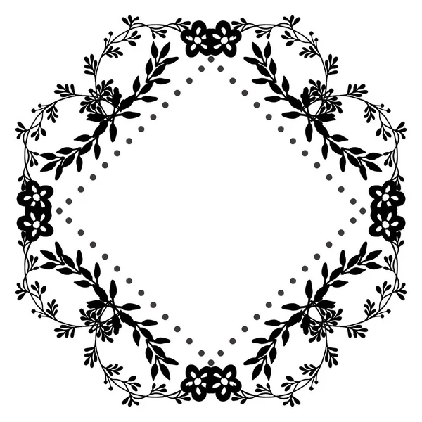 Tapeten-Element der Karte, dekorativer Rahmen, mit niedlichen Blumen. Vektor — Stockvektor