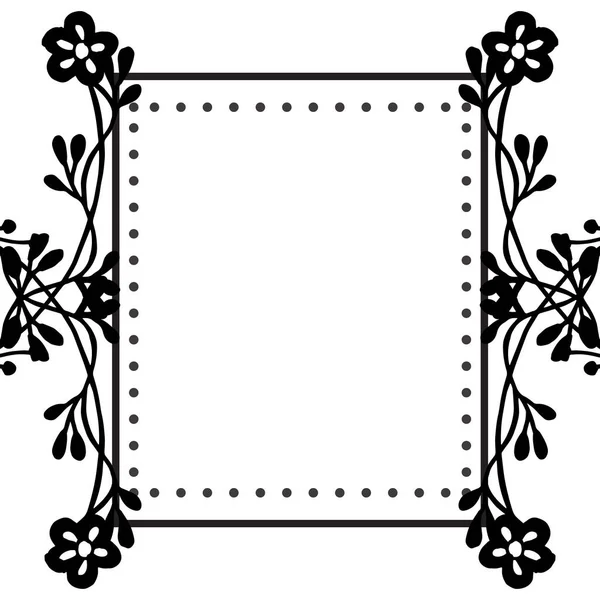 Conception de motif de fleurs, cadre de couronne de décoration, carte de vœux et carte d'invitation. Vecteur — Image vectorielle