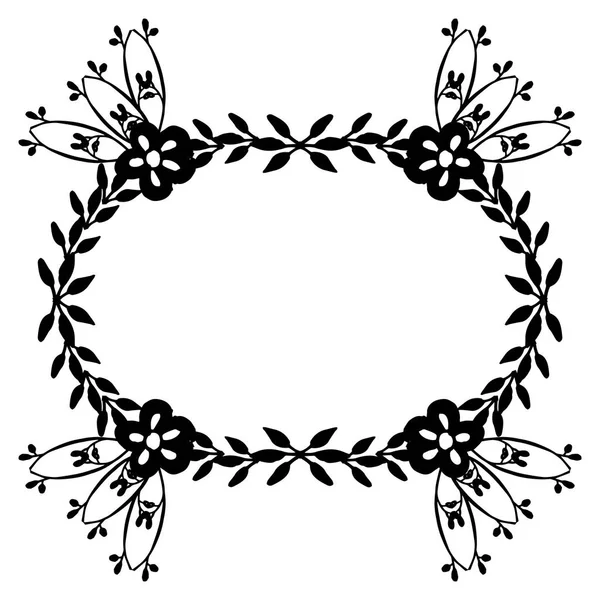 Mooie bloemen frame, vintage frame met stijl uniek, voor decoratie sjabloon van kaart. Vector — Stockvector