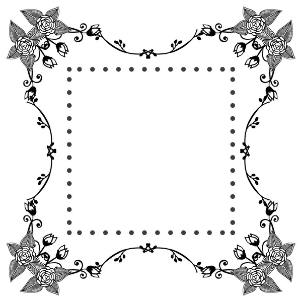 Gestaltungselemente für Dekoration und Gestaltungsrahmen, Karten. schöne Muster floralen Rahmen. Vektor — Stockvektor