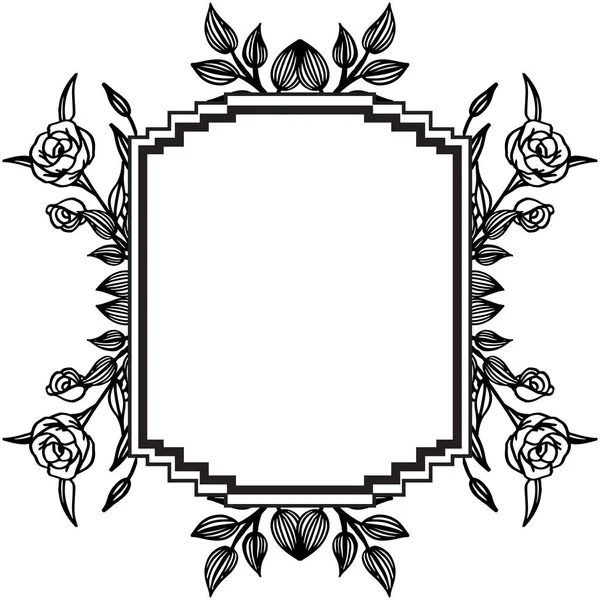 Decoratie van de kaart met een elegante, verschillende bloemen frame. Vector — Stockvector