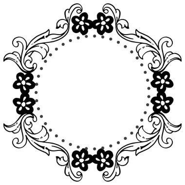 Davetiye ve tebrik kartı, dekorasyon güzel çelenk çerçevesi ile. Vektör