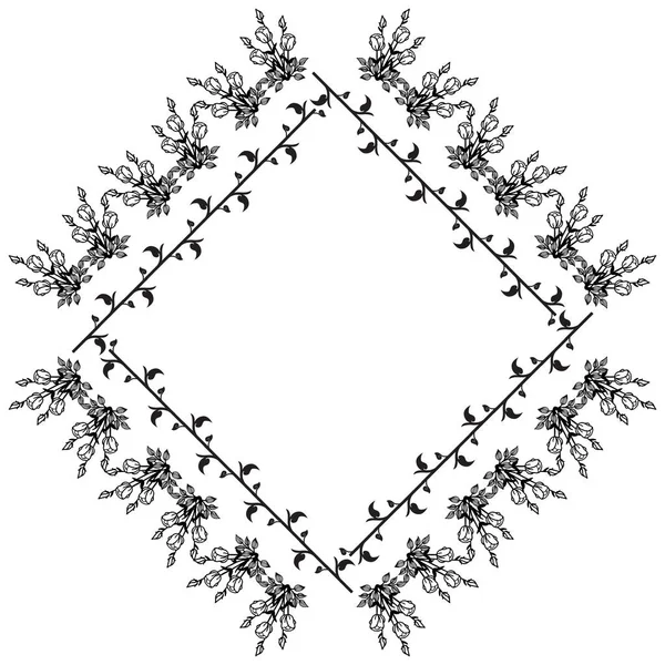 장식 초대 카드 빈티지 스타일의 꽃 프레임, 벡터 — 스톡 벡터