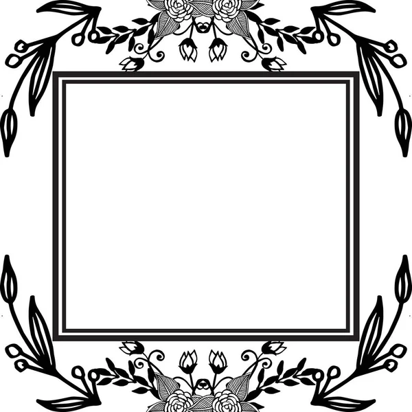 Drawing wreath frame, for design of invitation card, ornament elegant. Vector — Stock Vector