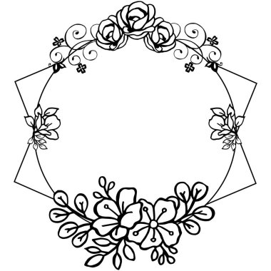 Dekor çelenk çerçevesi için süs motif. Vektör