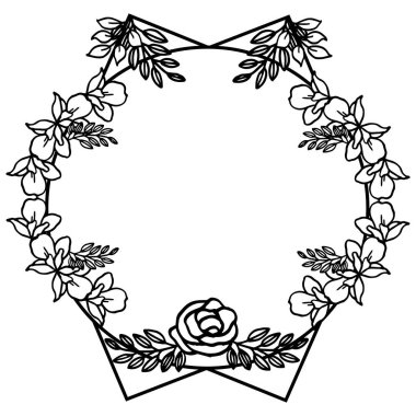 Dekor çelenk çerçevesi için süs motif. Vektör