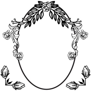 Dekorasyon sınır desen sanat çiçek çerçeve ve yaprakları. Vektör