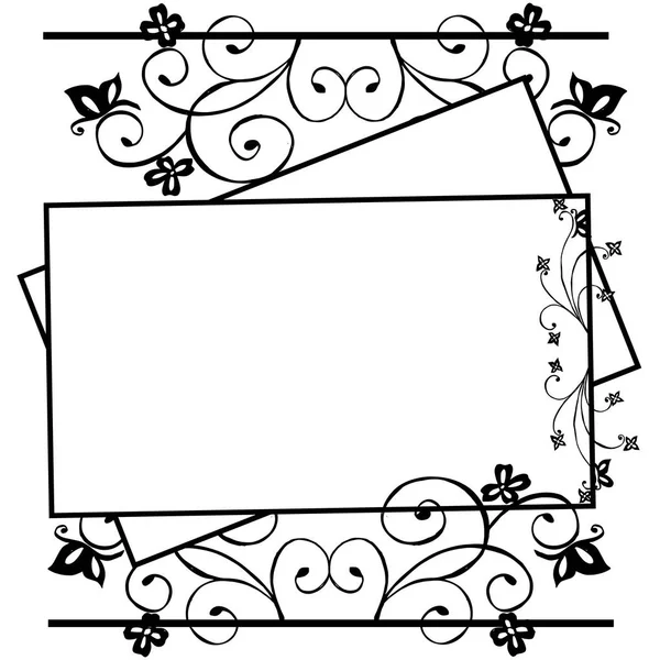Декоративная граница рамки венка, изолированные на белом фоне. Вектор — стоковый вектор