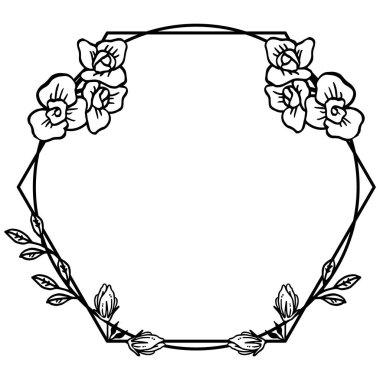Davetiye için çelenk çerçevesi dekoratif. Vektör