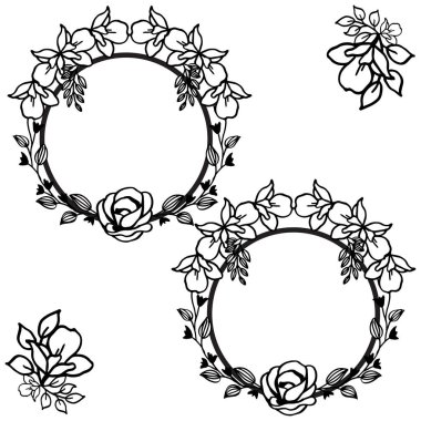 Beyaz zemin üzerinde izole tasarım çelenk çerçevesi için element. Vektör