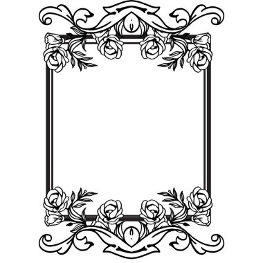 Zarif kartlar, güzel duvar kağıdı, dekorasyon sevimli çiçek çerçevesi ile. Vektör