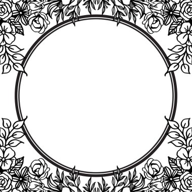 Süs çiçek çerçevesi, davetiye, dekorasyon desen. Vektör