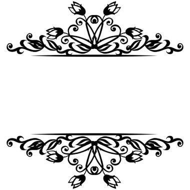 Çizim çelenk çerçevesi, Vintage kart için, tebrik kartı. Vektör