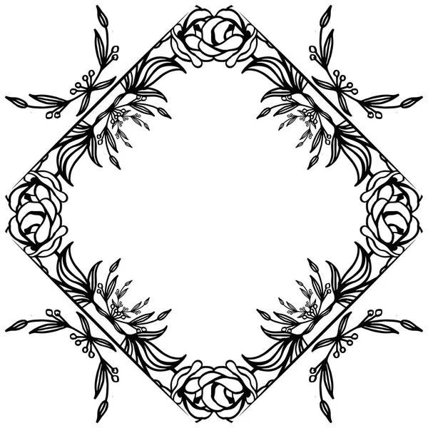 Çeşitli şekil desen çerçeve, özellik çiçek çerçeve ve yaprak, kartları süslü için. Vektör