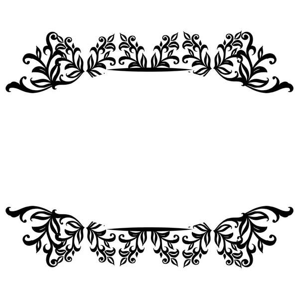 Elemento di design isolato su sfondo bianco, con disegno di cornice floreale, disegno di varie carte. Vettore — Vettoriale Stock
