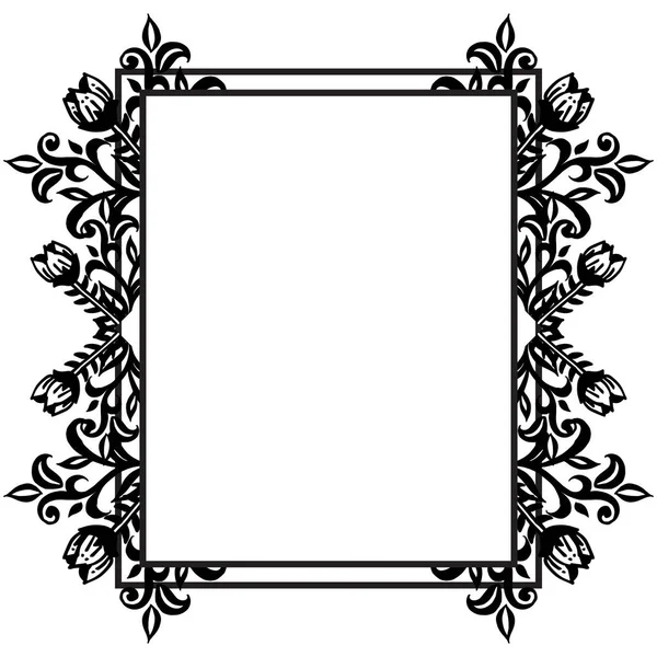 Elegant frame, met sierlijke bloem en blad, voorontwerp elegant van kaarten. Vector — Stockvector