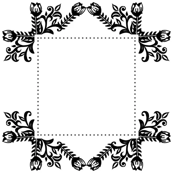 Decoración de la tarjeta de invitación, tarjeta de felicitación, con hermoso marco floral. Vector — Archivo Imágenes Vectoriales