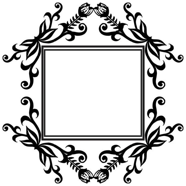 Siyah ve beyaz çiçek desen tasarım, dekorasyon tebrik kartı. Vektör