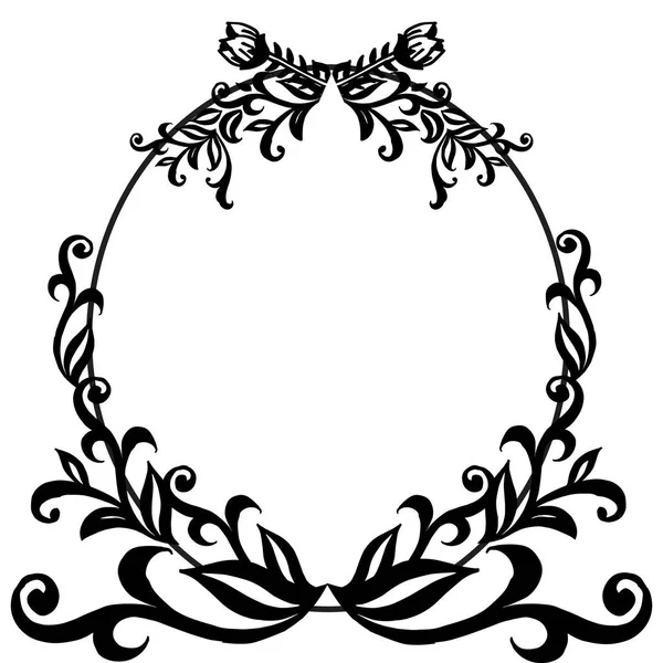 Şablon çiçekler çerçeve, kart için tasarım, stil Vintage. Vektör