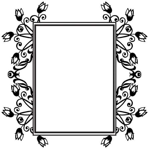 Çiçek çerçevesi, kart çeşitli şekli ile benzersiz desen. Vektör