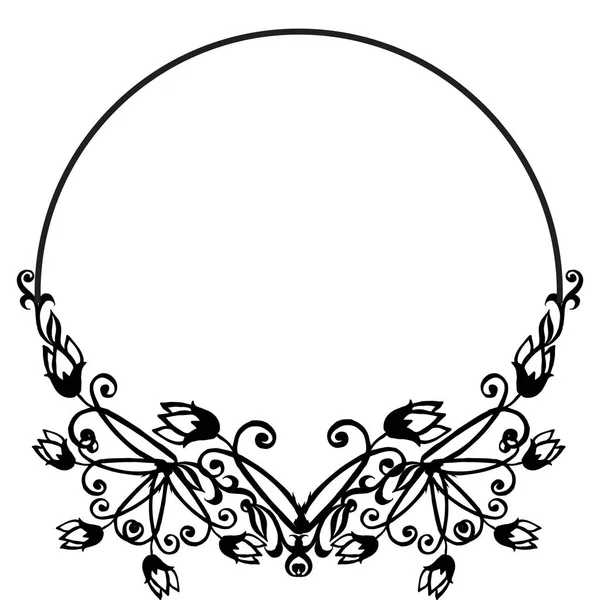 Patrón único con marco floral, varias formas de tarjeta. Vector — Vector de stock