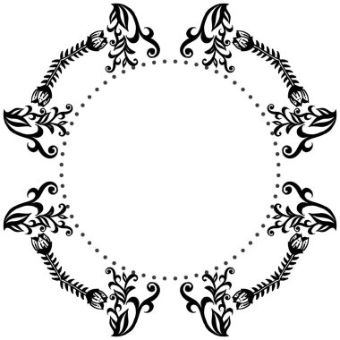 Kartın duvar kağıdı dekorasyonu, Tasarım çiçek çerçevesi. Vektör