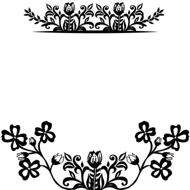 Zarif kartlar, çiçek çerçeve tarzı benzersiz süs. Vektör