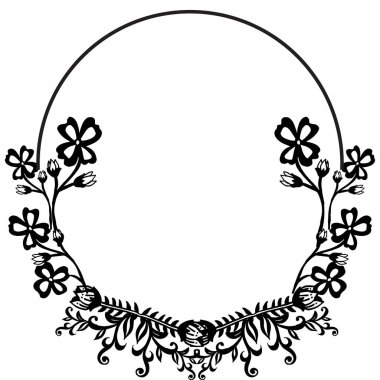 Vintage çiçek çerçevesi, çiçek çiçeği ve yaprağı, kartların duvar kağıdı. Vektör