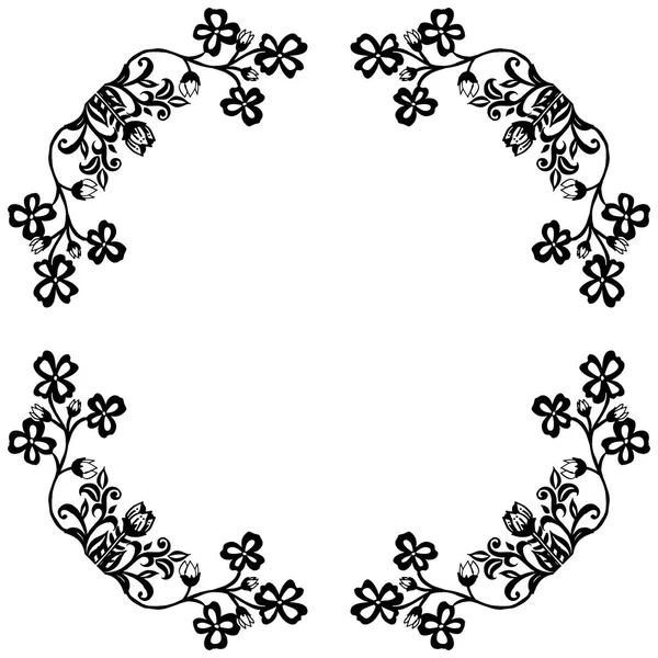 Zarif kartlar, çiçek çerçeve tarzı benzersiz süs. Vektör
