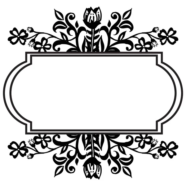 Ornament of elegant cards, floral frame style unique. Vector — Stock Vector