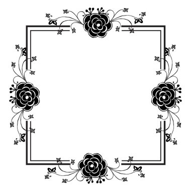 Stil zarif çiçek çerçevesi, beyaz bir zemin üzerinde izole, tasarım kartları özelliği için. Vektör