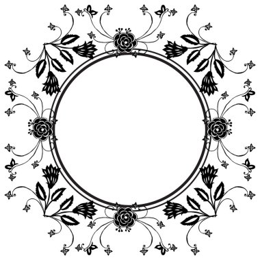 Zarif kartlar, tasarım güzel çelenk çerçevesi, çiçeği çiçek ve yaprak. Vektör