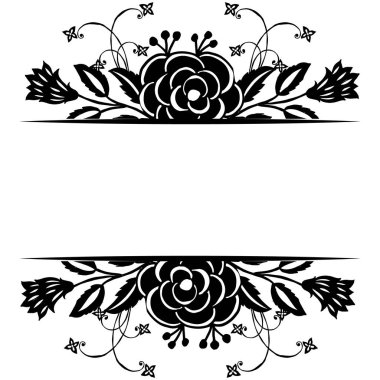 Çiçek çerçevesi çeşitli şekil, tasarım çiçeği çiçek, kartlar için şablon. Vektör