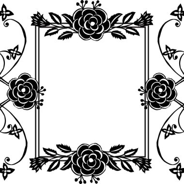 Şekil kare çerçeve, çeşitli stil benzersiz, tebrik kartı, davetiye dekorasyon. Vektör