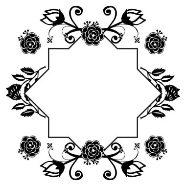 Eleman sınırı, çiçek çerçevesi desen sanatı, Vintage kartlar. Vektör
