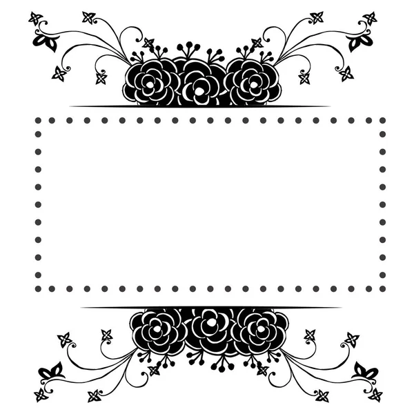 Süsleme dekoratif unsurlar tasarım, güzel çiçek çerçevesi, şablon çeşitli kart için. Vektör