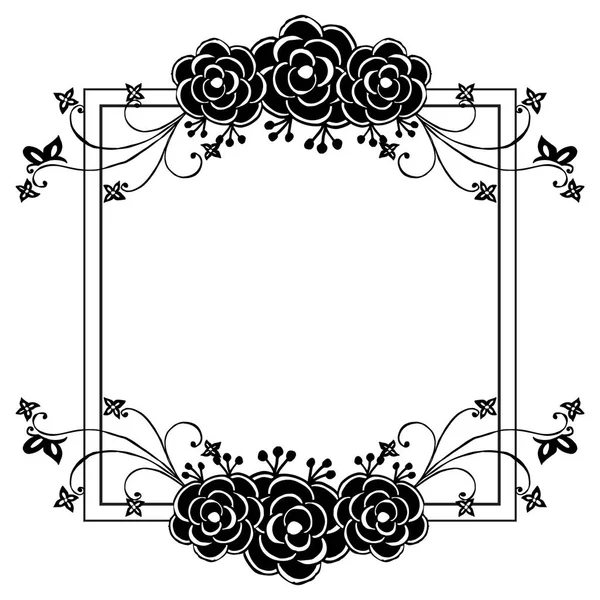 Muster Kunst Blumenrahmen, Dekorationskarte, Grußkarte, Einladungskarte, Stil einzigartig. Vektor — Stockvektor
