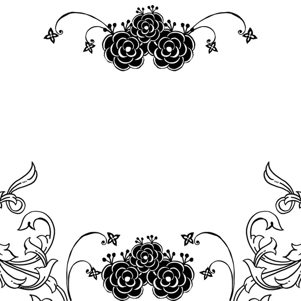 Tarjetas elegantes, con diseño hermoso marco de corona, flor y hoja. Vector — Archivo Imágenes Vectoriales