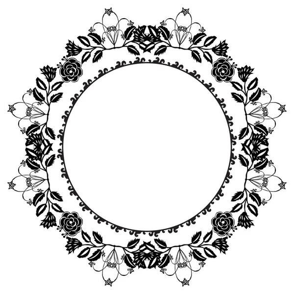 Diversas formas de marco floral, flor de flor de diseño, plantilla para tarjetas. Vector — Archivo Imágenes Vectoriales