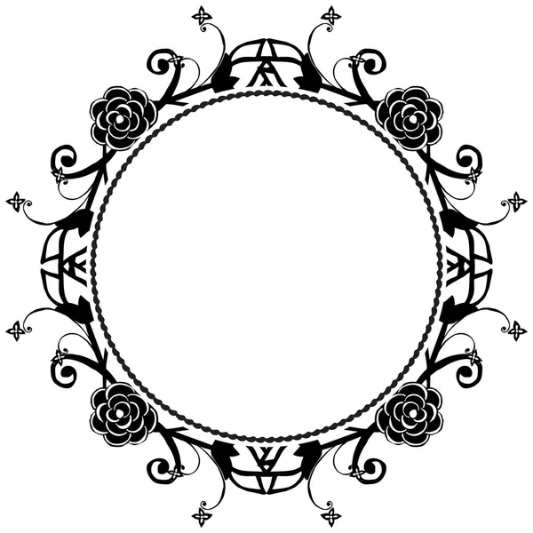 Eleman sınırı, çiçek çerçevesi desen sanatı, Vintage kartlar. Vektör