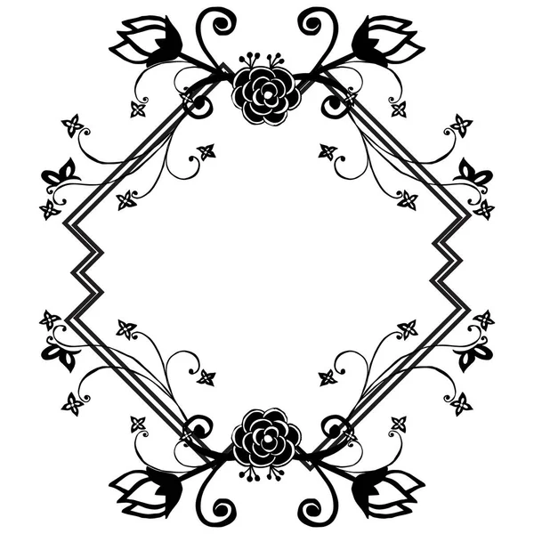 Design Vintage frame, verschillende bloem, sierlijke behang van de kaart. Vector — Stockvector